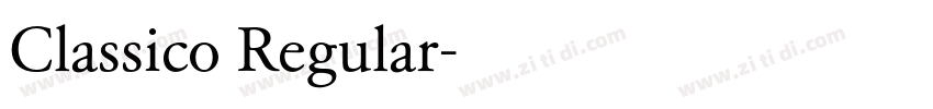 Classico Regular字体转换